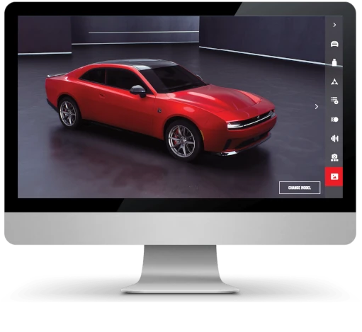 monitor with Mercedes Benz wishlist 3D visualizer