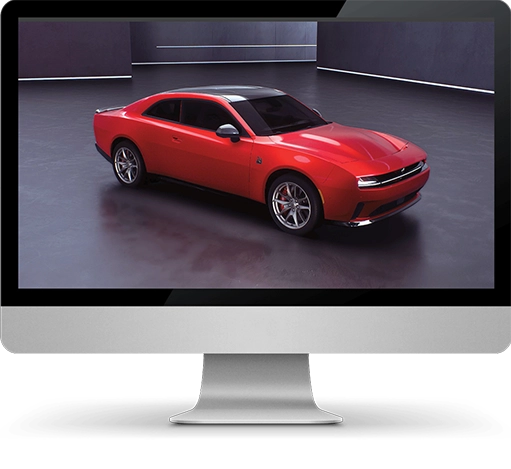 monitor with Mercedes Benz wishlist 3D visualizer