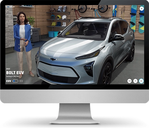 monitor with Chevrolet car 3D Configurator