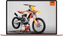 Macbook with KTM Bike on screen