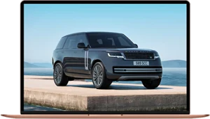 monitor withRange Rover 3D visualizer